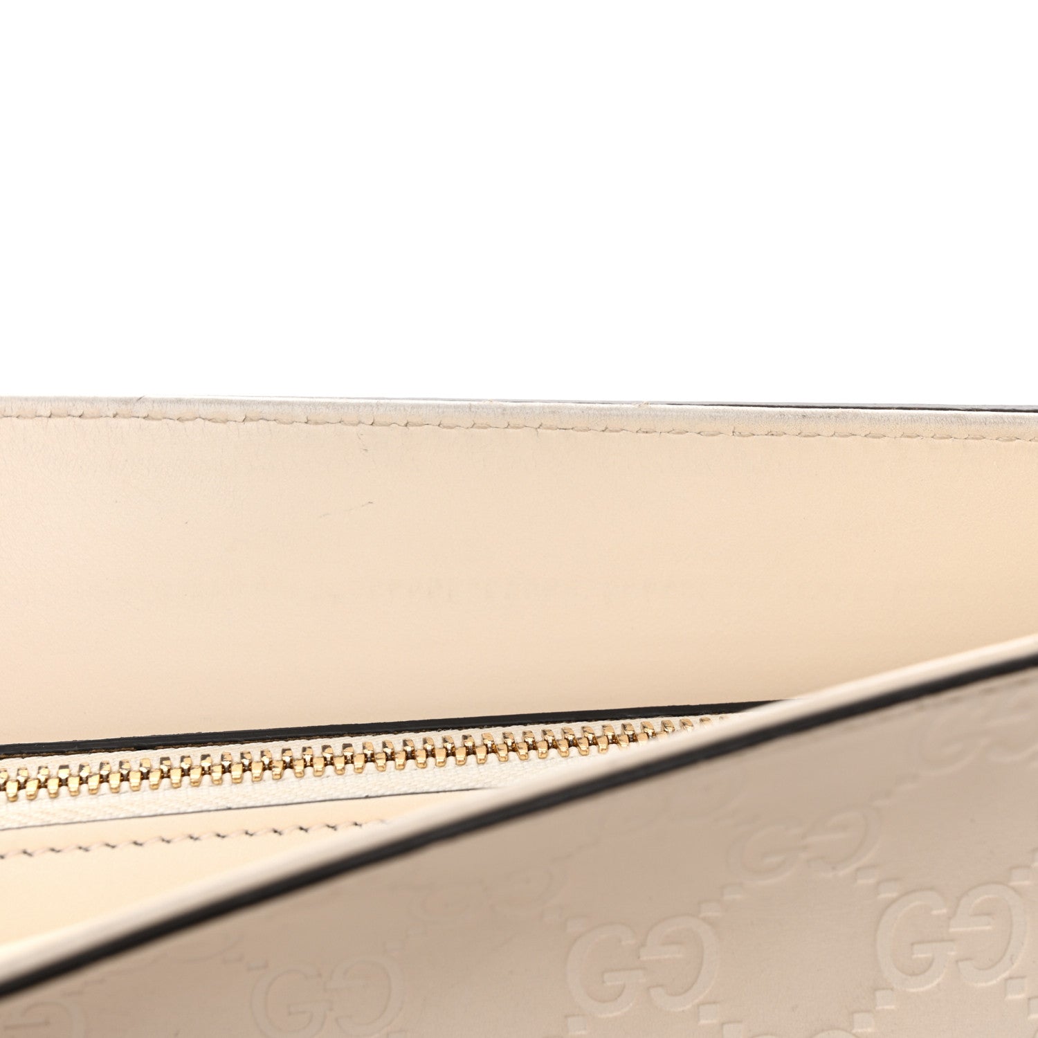 Gucci Guccissima Signature Medium Shoulder Tote Bag Mystic White 14 of 14