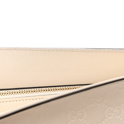 Gucci Guccissima Signature Medium Shoulder Tote Bag Mystic White 14 of 14