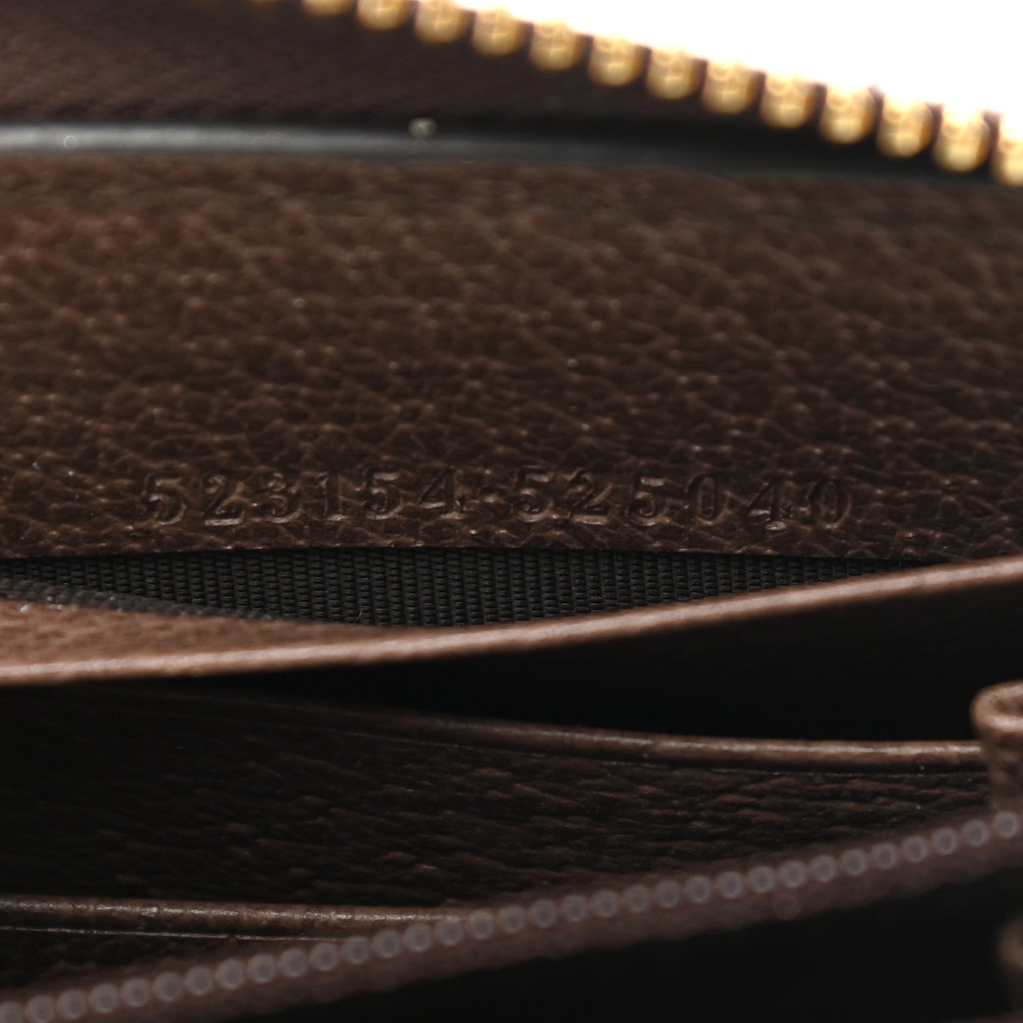 GG Supreme Monogram Web Ophidia Zip Around Wallet Brown