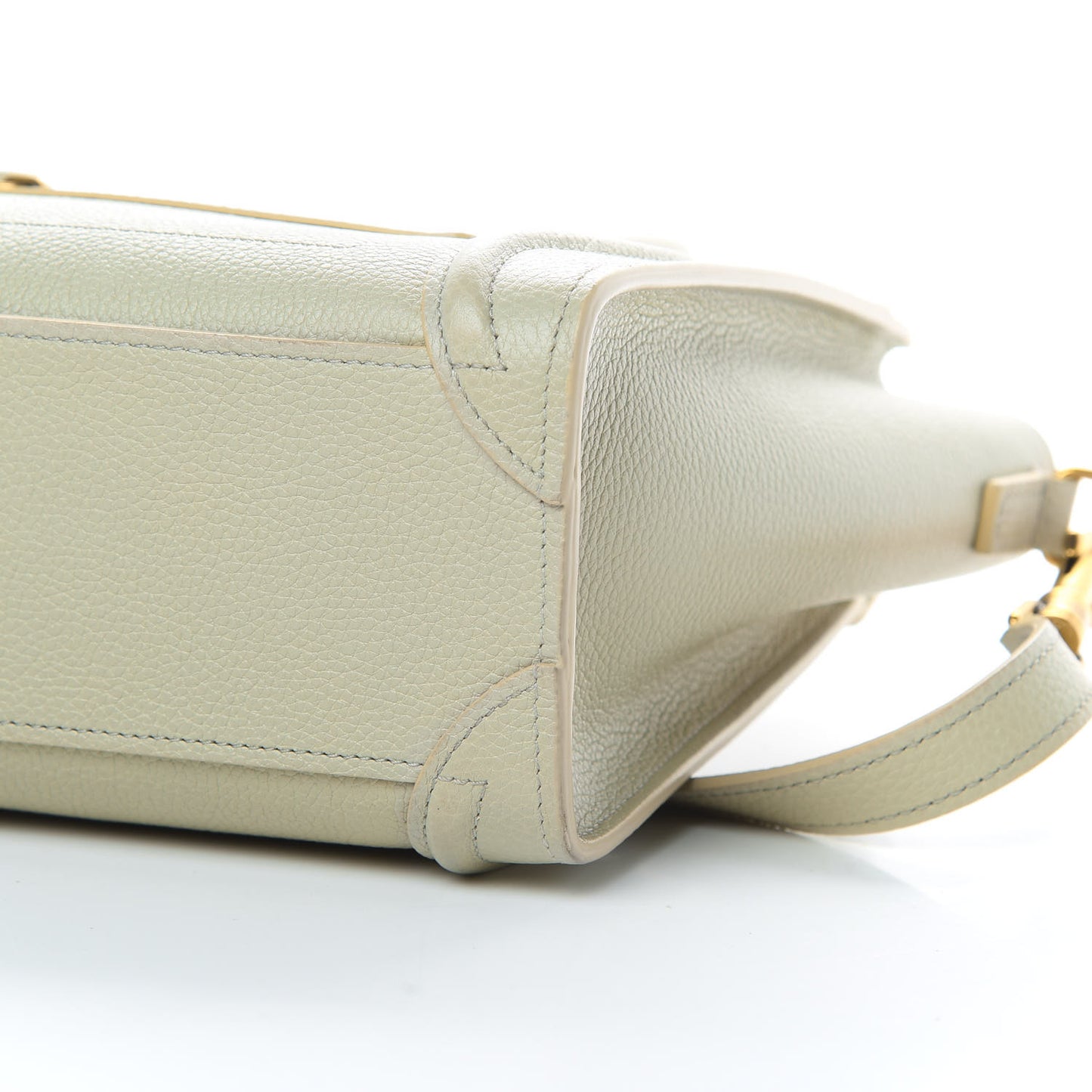 Drummed Calfskin Nano Luggage Vert D'eau