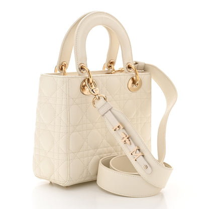 Christian Dior Lambskin Cannage Small My ABCDior Lady Dior White 3 of 11