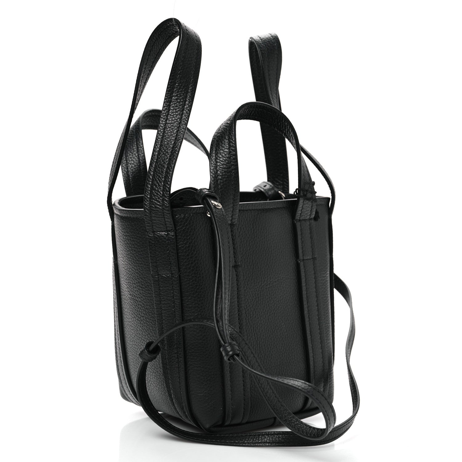 Balenciaga Grained Calfskin Mini 2.0 Everyday North South Shoulder Tote Bag Black 3 of 10