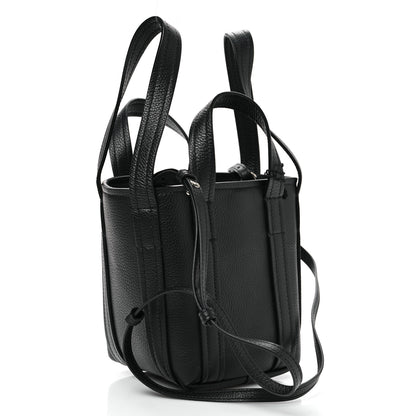 Balenciaga Grained Calfskin Mini 2.0 Everyday North South Shoulder Tote Bag Black 3 of 10