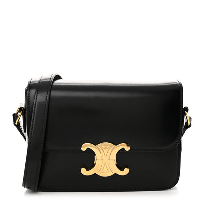 Celine Shiny Calfskin Teen Triomphe Black 1 of 10