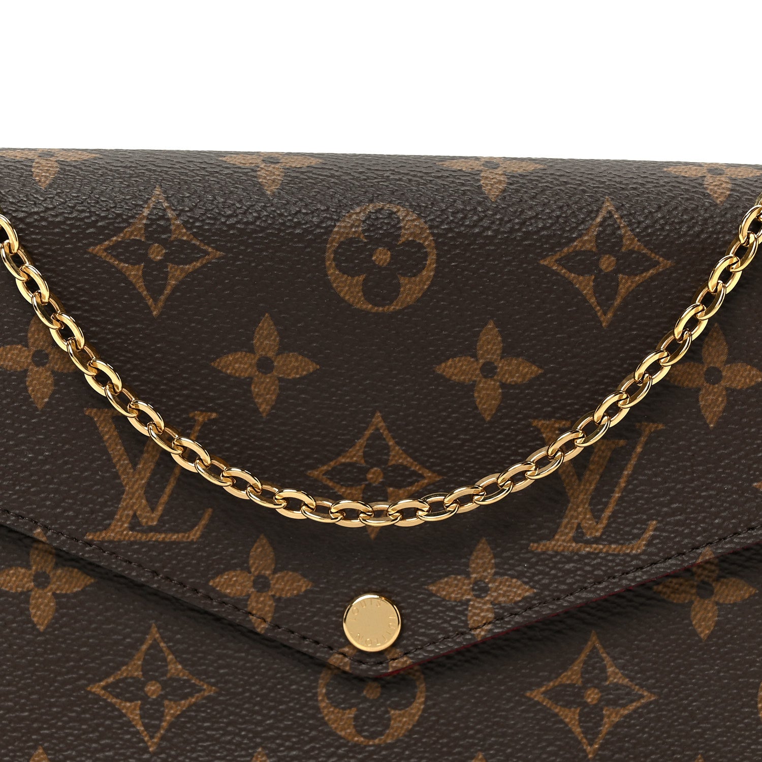Louis Vuitton Monogram Pochette Felicie Chain Wallet Fuchsia 11 of 14