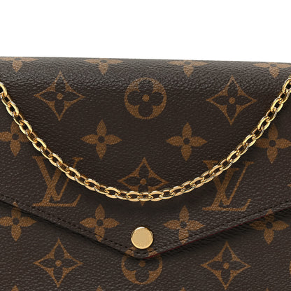 Louis Vuitton Monogram Pochette Felicie Chain Wallet Fuchsia 11 of 14