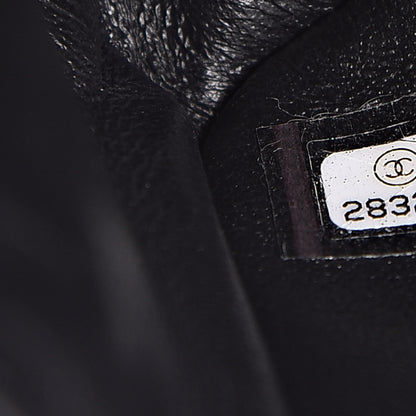 Chanel Calfskin Crocodile Embossed Graffiti 2.55 Cocodile Reissue 225 Flap Black Pink 9 of 13