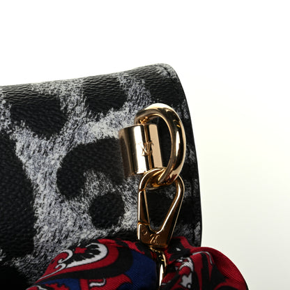 Louis Vuitton Calfskin Wild Animal Print Scarf Handle Twist Shoulder Bag MM 5 of 6
