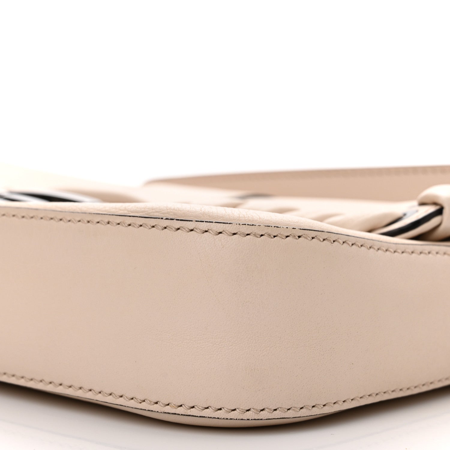 Fendi Vitello Dolce Lace Up Baguette Camelia 10 of 11