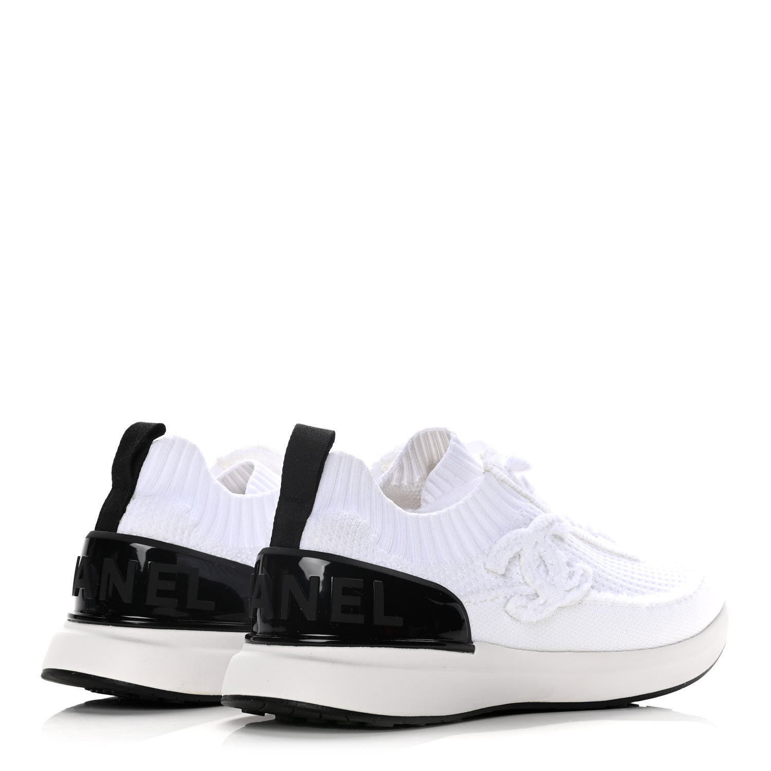 Chanel Fabric Logo Sneakers 39 White 4 of 12