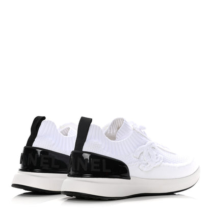 Chanel Fabric Logo Sneakers 39 White 4 of 12