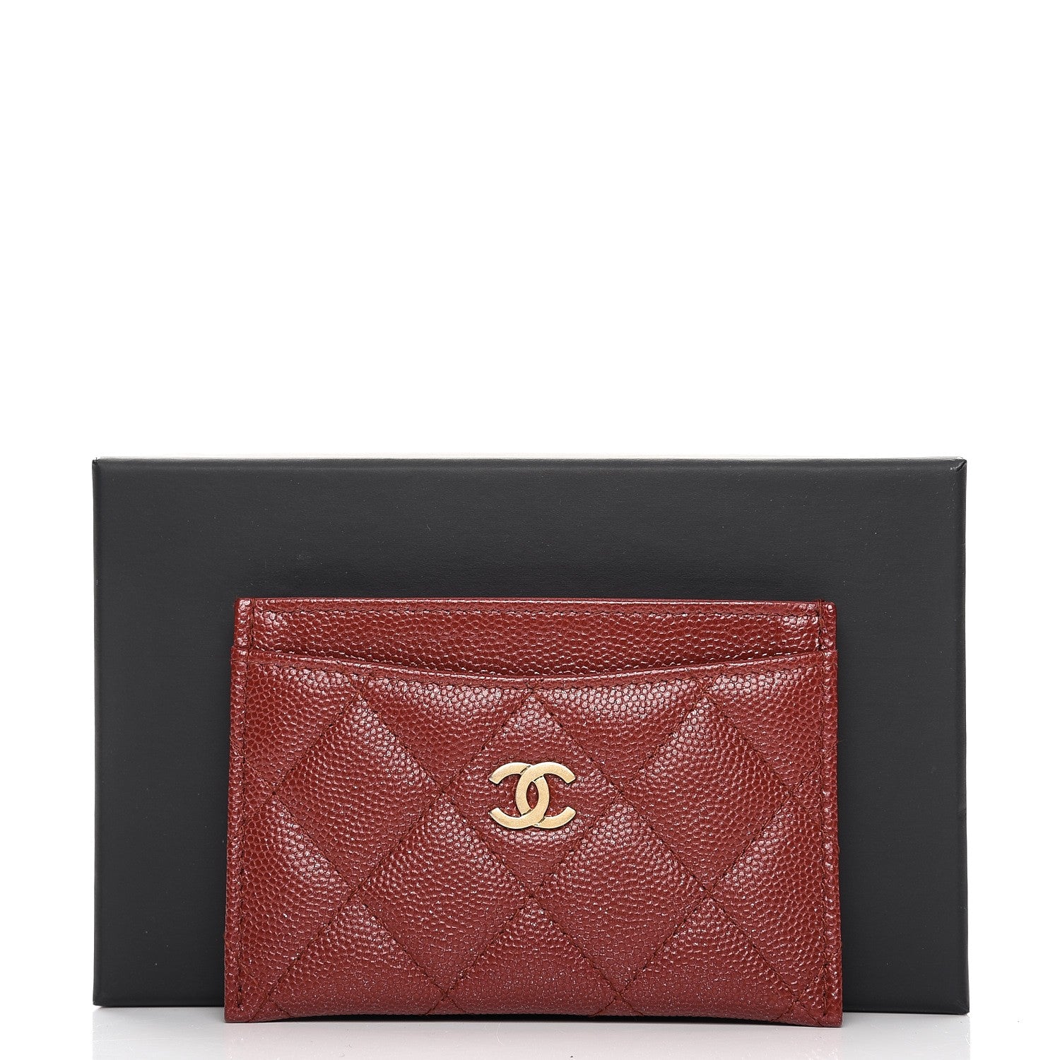 Chanel Caviar Quilted Card Holder Burgundy 8 of 8