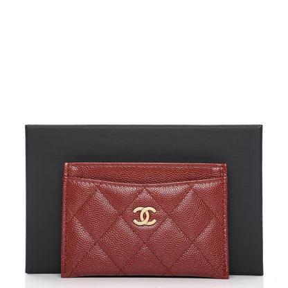 Chanel Caviar Quilted Card Holder Burgundy 8 of 8