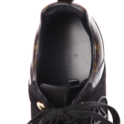 Louis Vuitton Suede Monogram Run Away Sneakers 36 Black 8 of 9