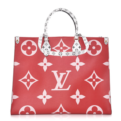 Louis Vuitton Monogram Giant Onthego GM Rouge Rose 1 of 10