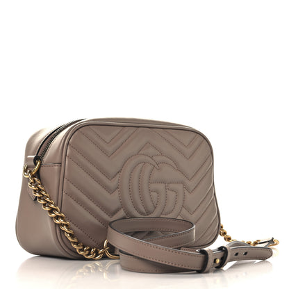 Gucci Calfskin Matelasse Small GG Marmont Chain Shoulder Bag Porcelain Rose 3 of 10