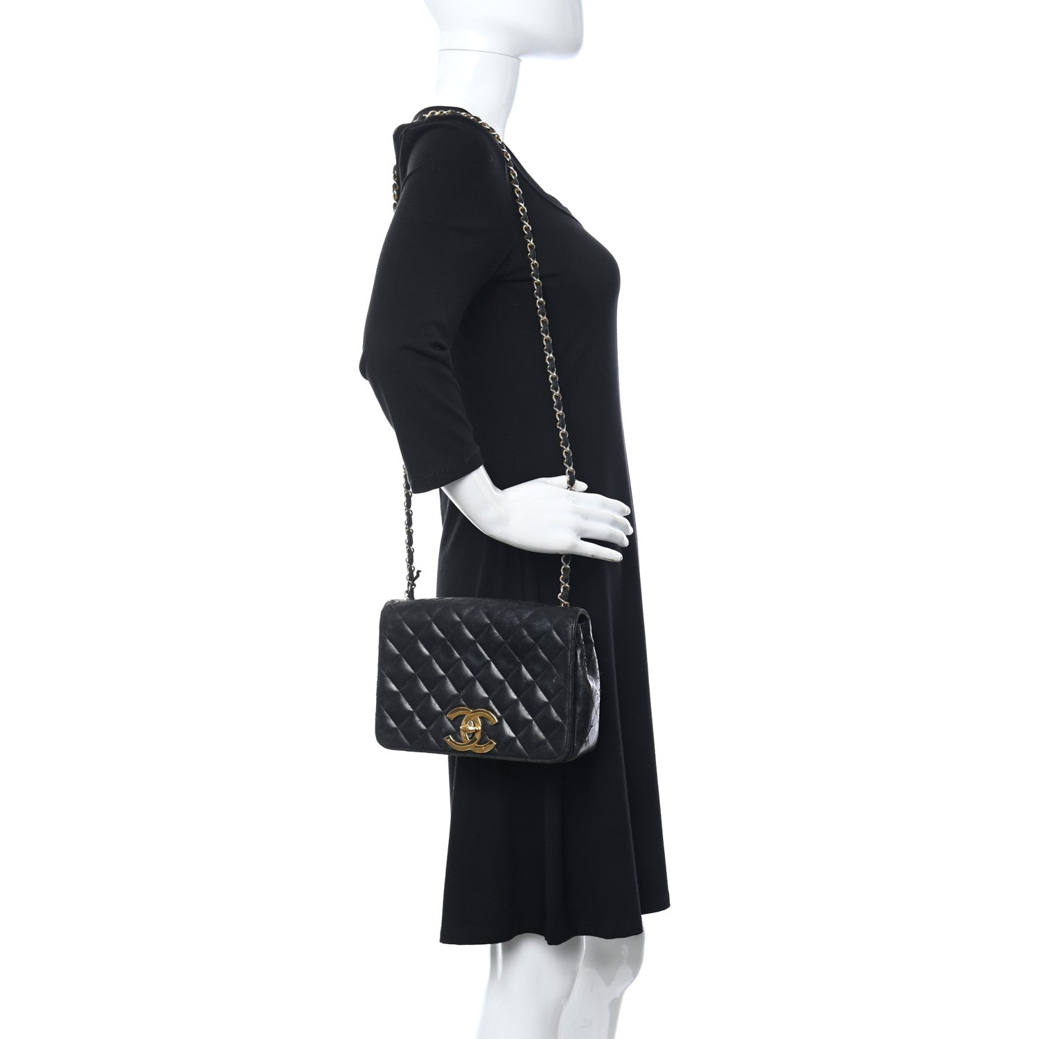 Chanel Lambskin Quilted Small Single Flap Black 3 of 26
