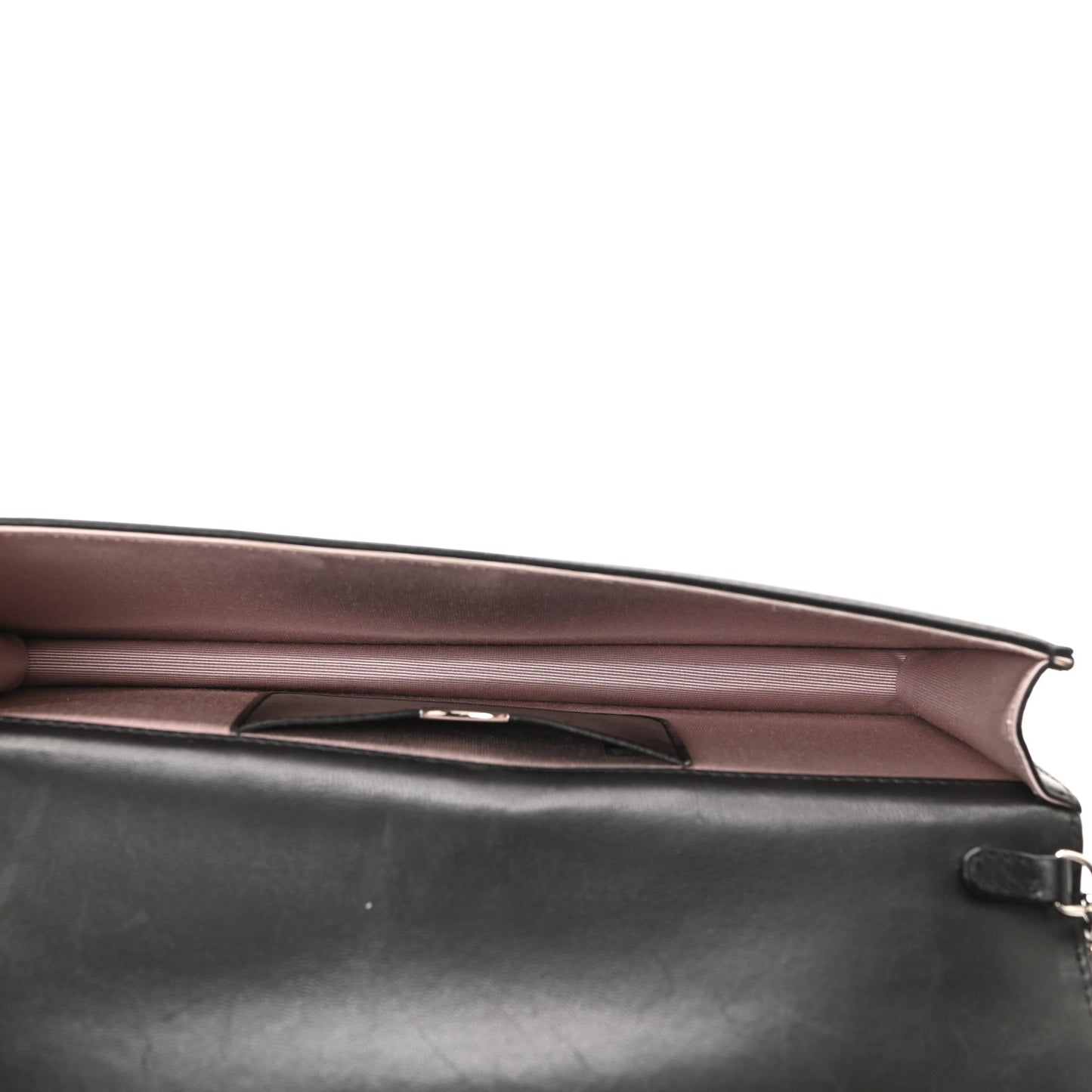 Lambskin Diorama Croisiere Chain Wallet Black