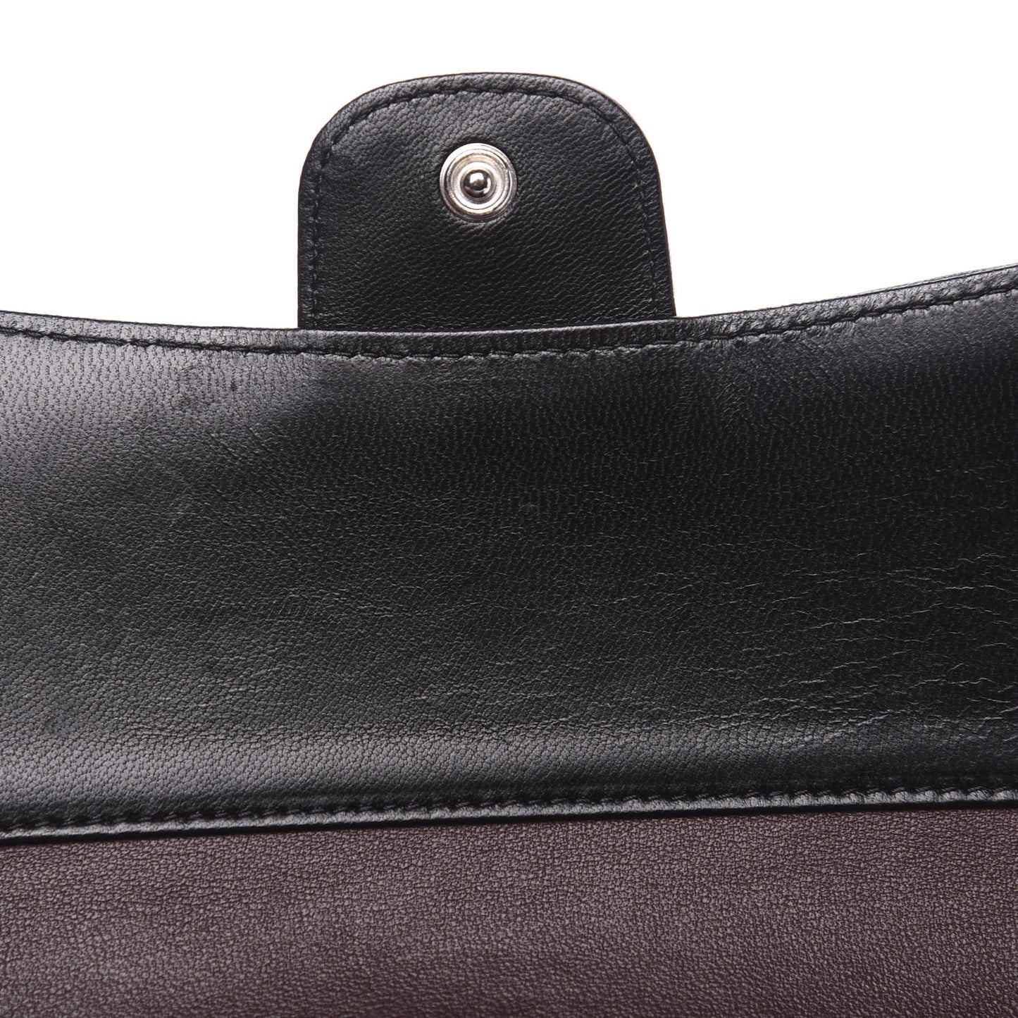 Lambskin Quilted Large Flap Wallet Black