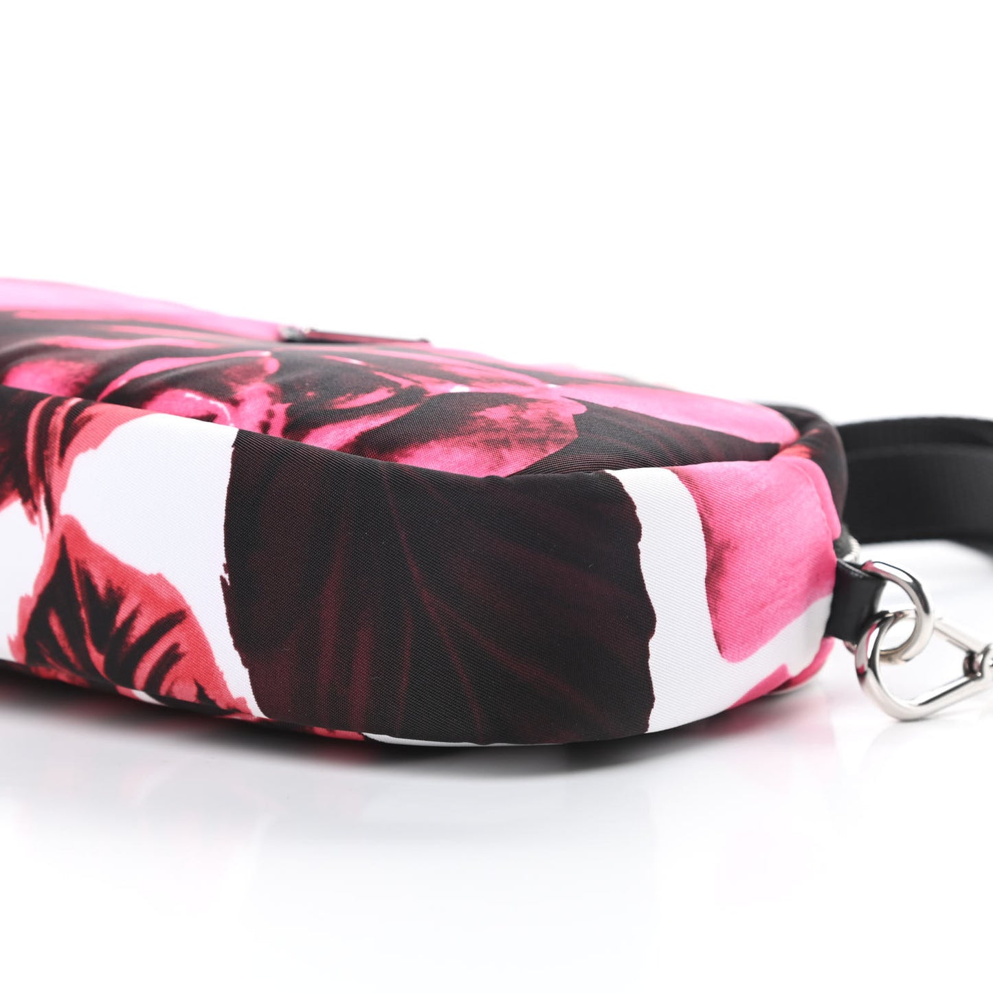 Tessuto Soft Nylon Small Roses Print Convertible Crossbody Wristlet Pink