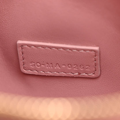Christian Dior Calfskin Macrocannage Small Diortravel Nomad Pouch Old Rose 7 of 10