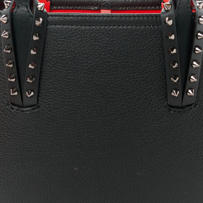 Christian Louboutin Calfskin Spikes Mini East West Cabata Tote Black 9 of 12