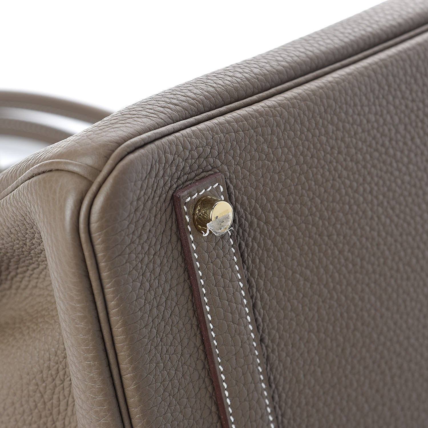 Hermes Taurillon Clemence Birkin 35 Etoupe 30 of 31