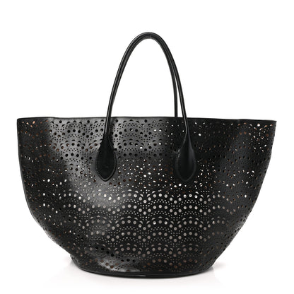 Alaia Calfskin Laser Cut Tote Black 1 of 11