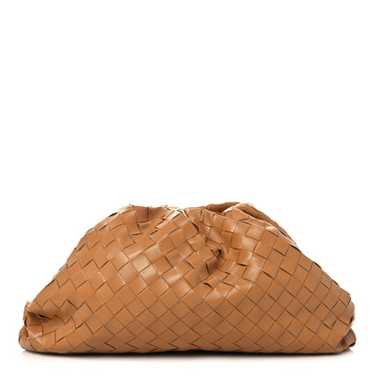 Bottega Veneta Nappa Maxi Intrecciato The Pouch Oversized Clutch Caramel 1 of 7