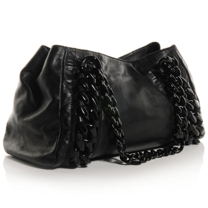 Chanel Leather Modern Chain Shopper Tote Black 3 of 8