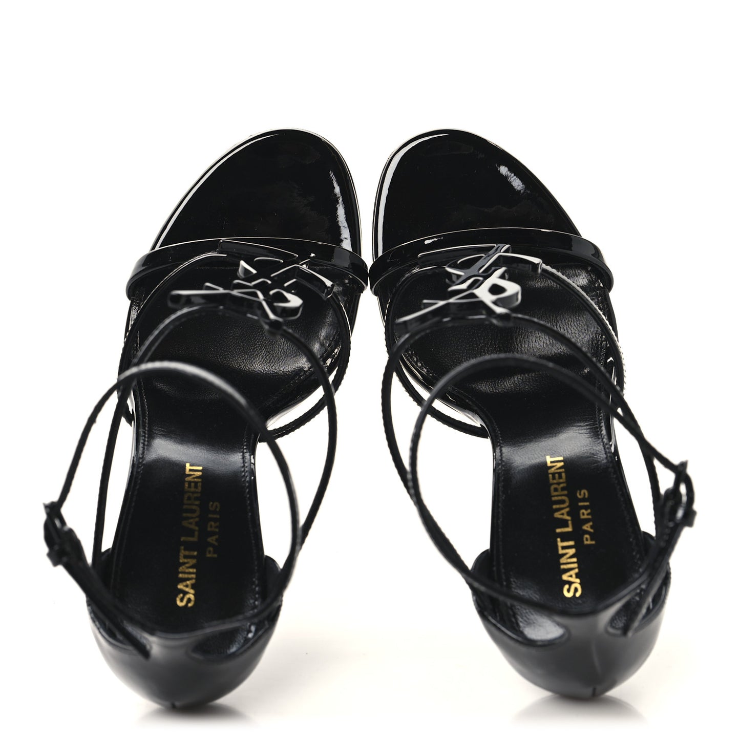 Patent Cassandra 100 Ankle Strap Sandals 35.5 Black