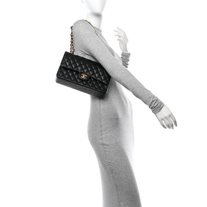 Chanel Caviar Quilted Medium Double Flap Black 2 of 10