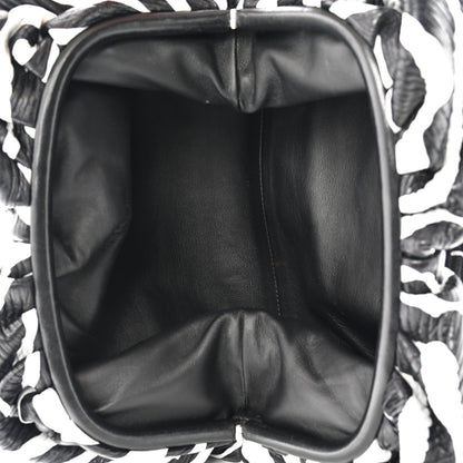Bottega Veneta Nappa Zebra Print The Pouch Oversized Clutch White Black 4 of 9