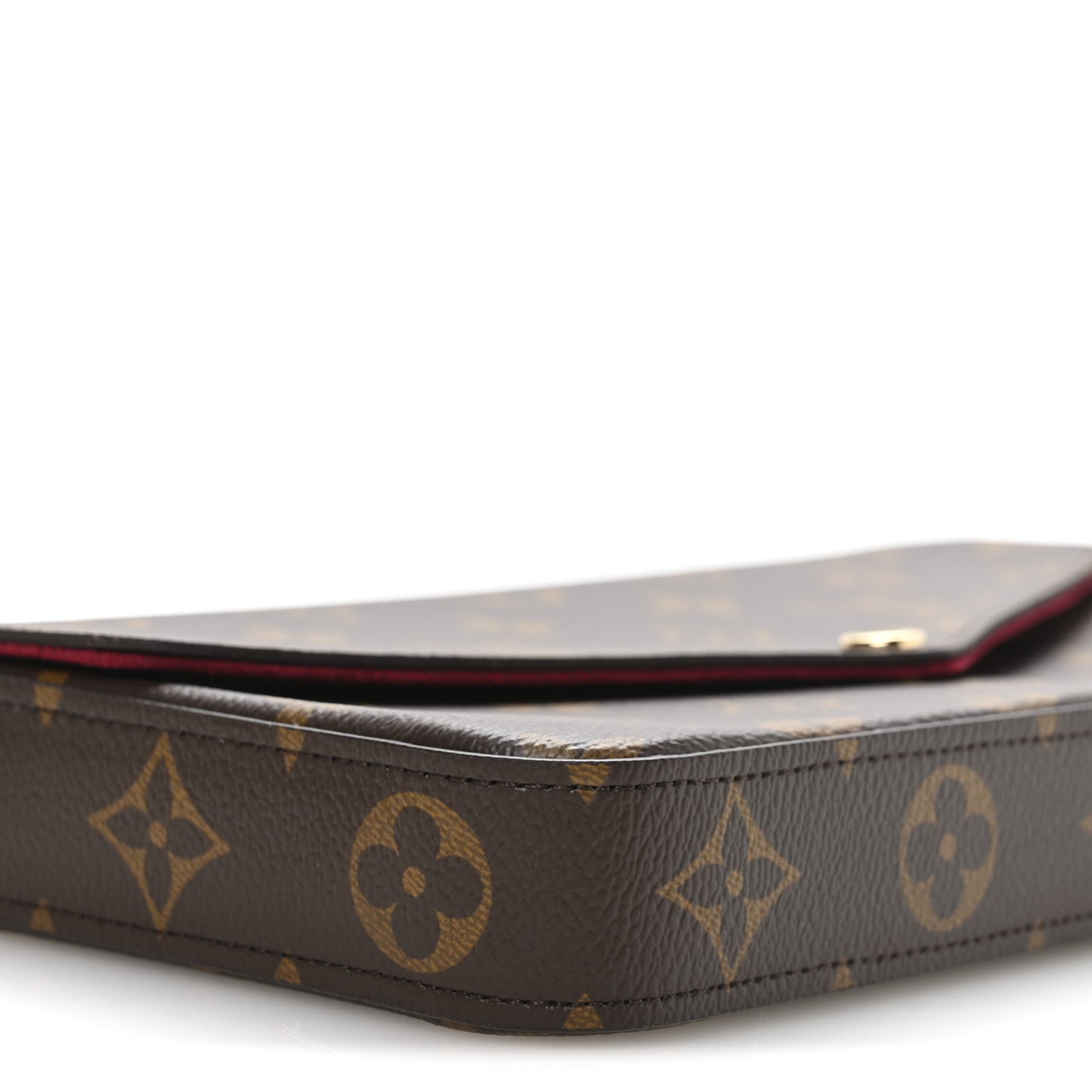 Monogram Pochette Felicie Chain Wallet Fuchsia