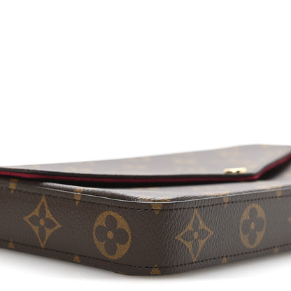 Louis Vuitton Monogram Pochette Felicie Chain Wallet Fuchsia 9 of 11