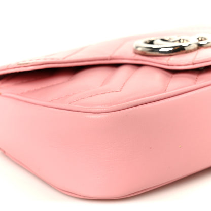Gucci Calfskin Matelasse Super Mini GG Marmont Shoulder Bag Wild Rose 9 of 10