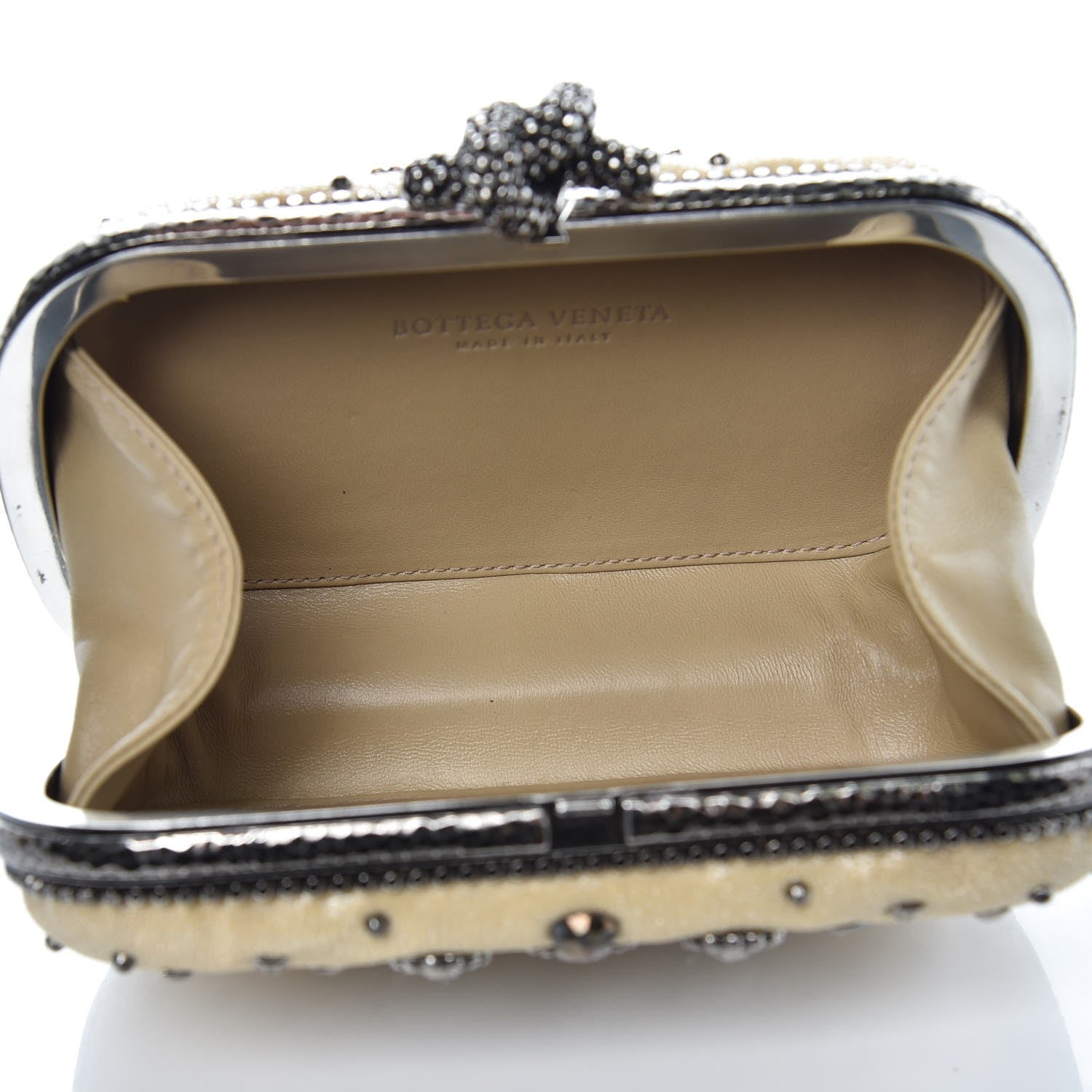 Bottega Veneta Galuchat Studded Knot Clutch Mineral 5 of 6