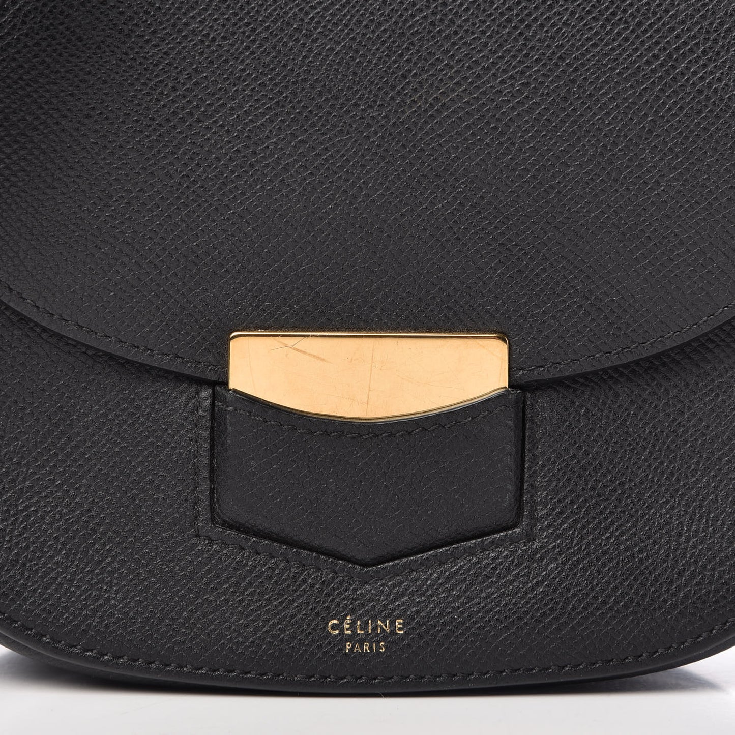 Baby Grained Calfskin Small Trotteur Black