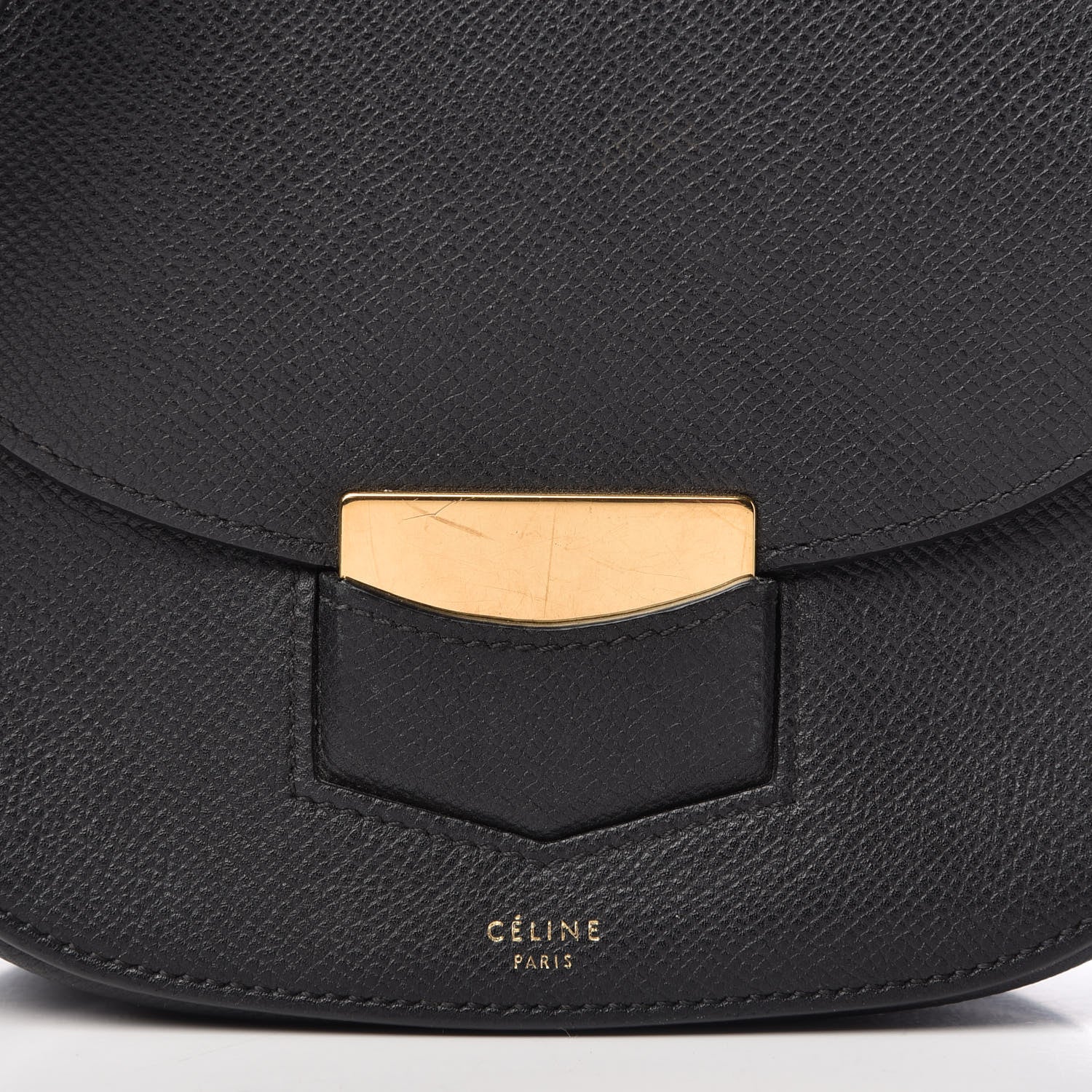 Celine Baby Grained Calfskin Small Trotteur Black 8 of 11