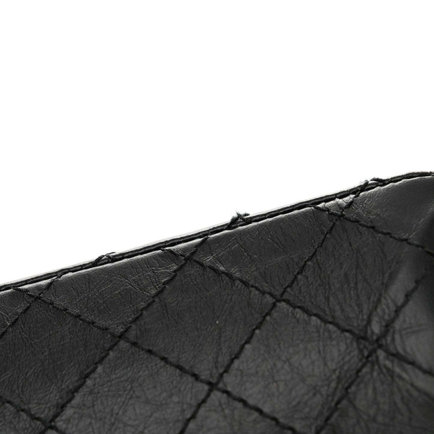 Aged Calfskin Quilted 2.55 Reissue Mini Flap Black