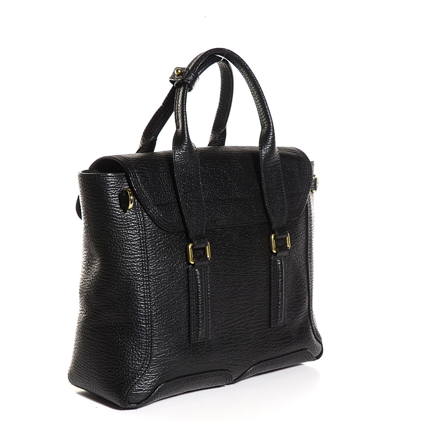 3.1 Textured Calfskin Medium Pashli Satchel Black