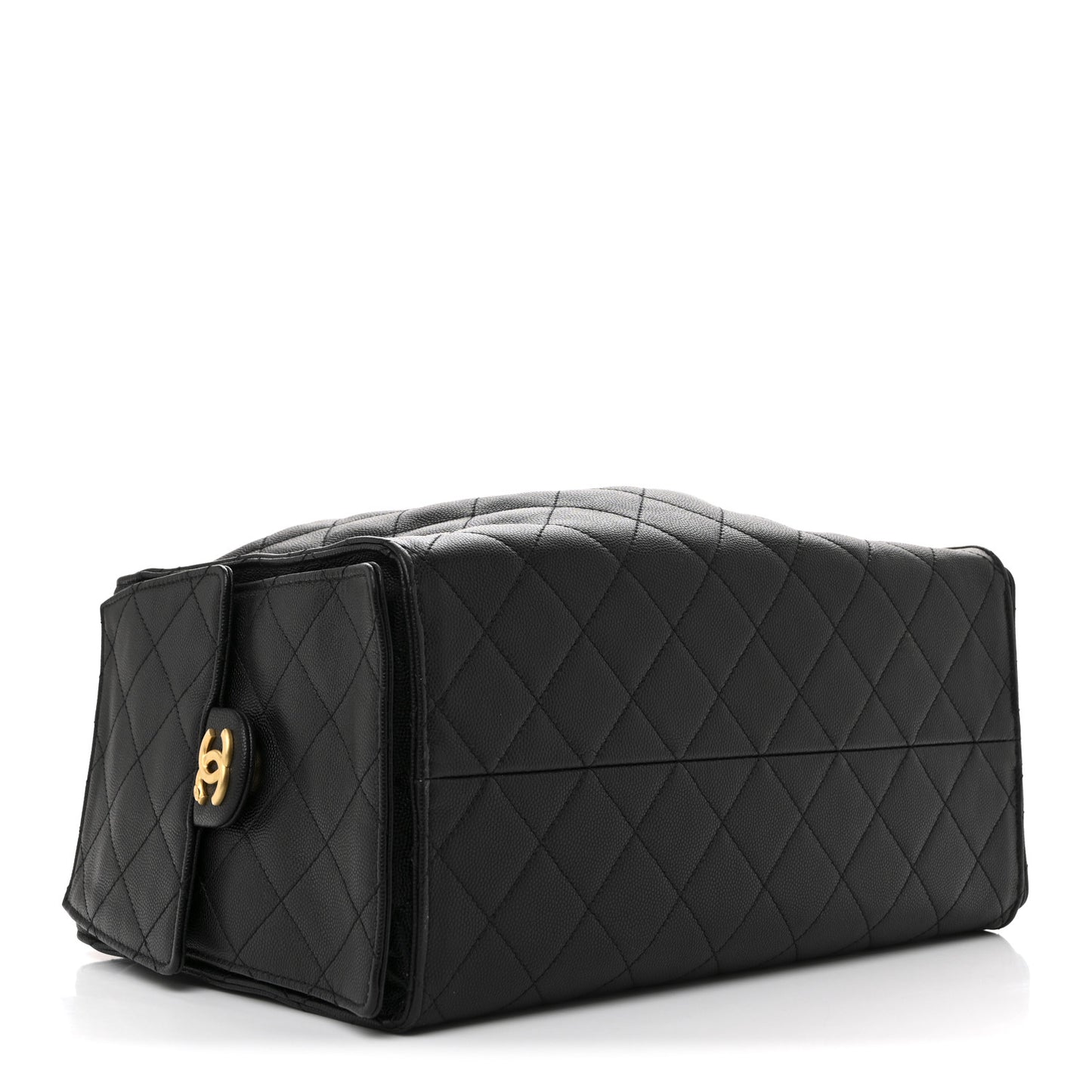 Caviar Quilted Medium Chanel 25 Handbag Black
