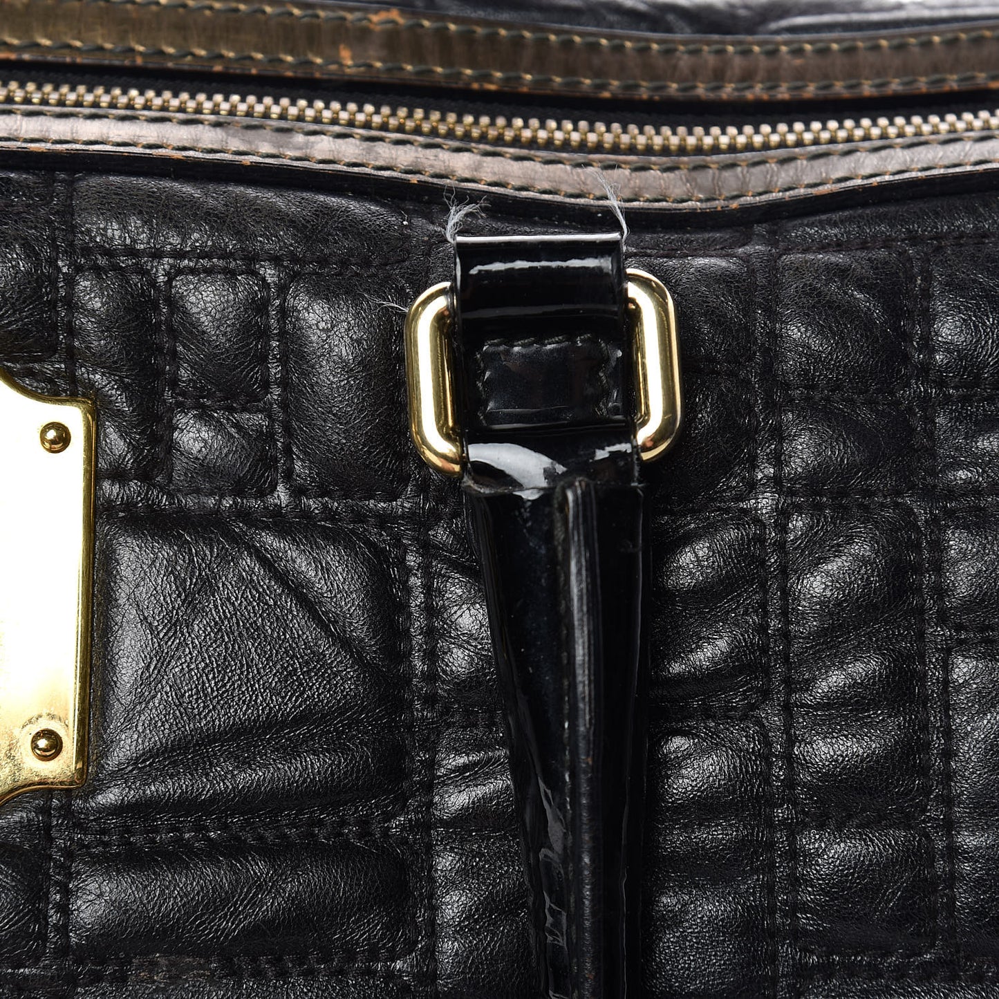 Calfskin Quilted Miss Marylou Hobo Bag Black