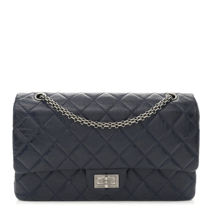 Chanel Aged Calfskin Quilted 2.55 Reissue 227 Flap Navy Blue 1 of 13