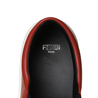 Fendi Vitello Elite Monster Bug Slip On Sneakers 35 Grigio Polvere Bloody Mary Pale Turquoise 9 of 13