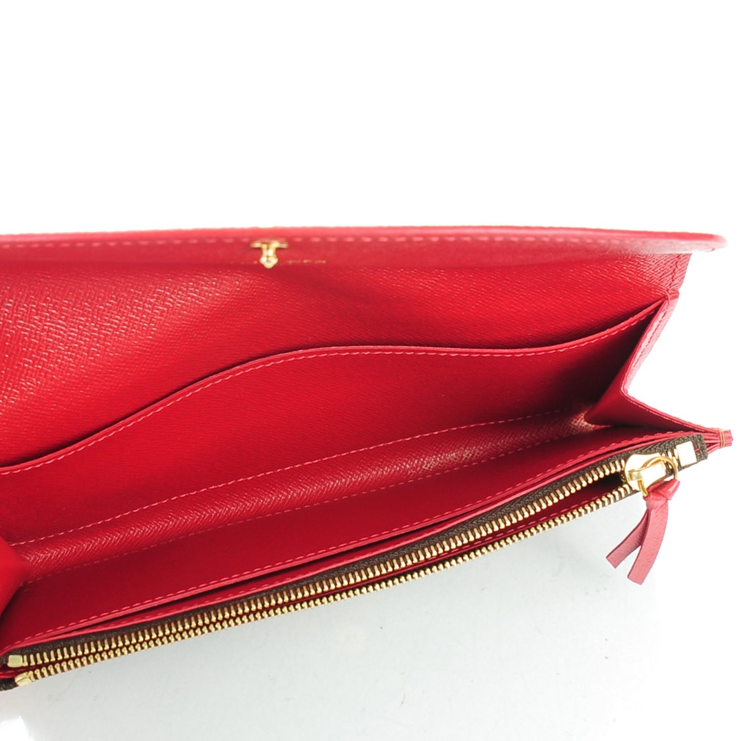 Damier Ebene Caissa Wallet Cherry