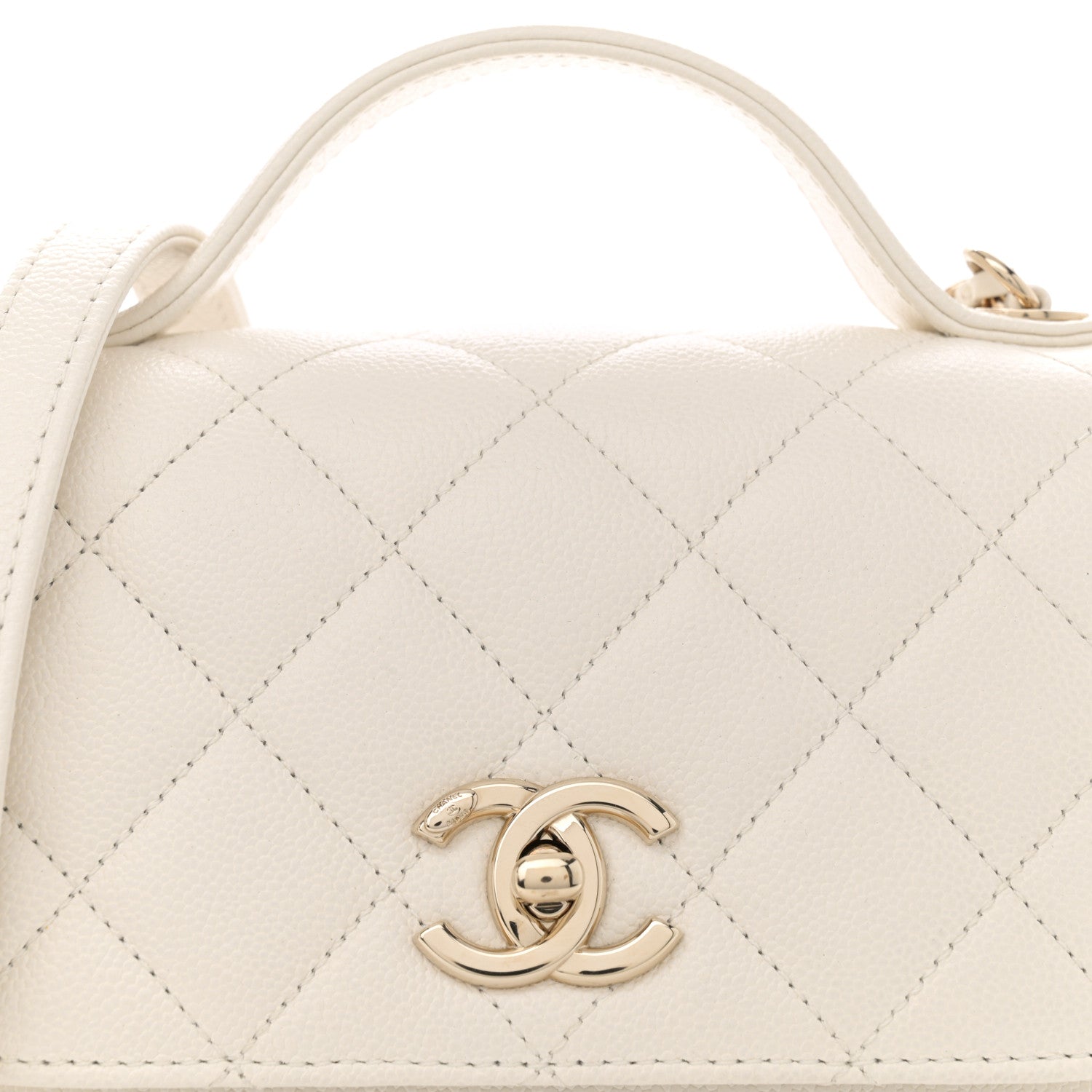 Chanel Caviar Quilted Small Business Affinity Flap White 8 of 11