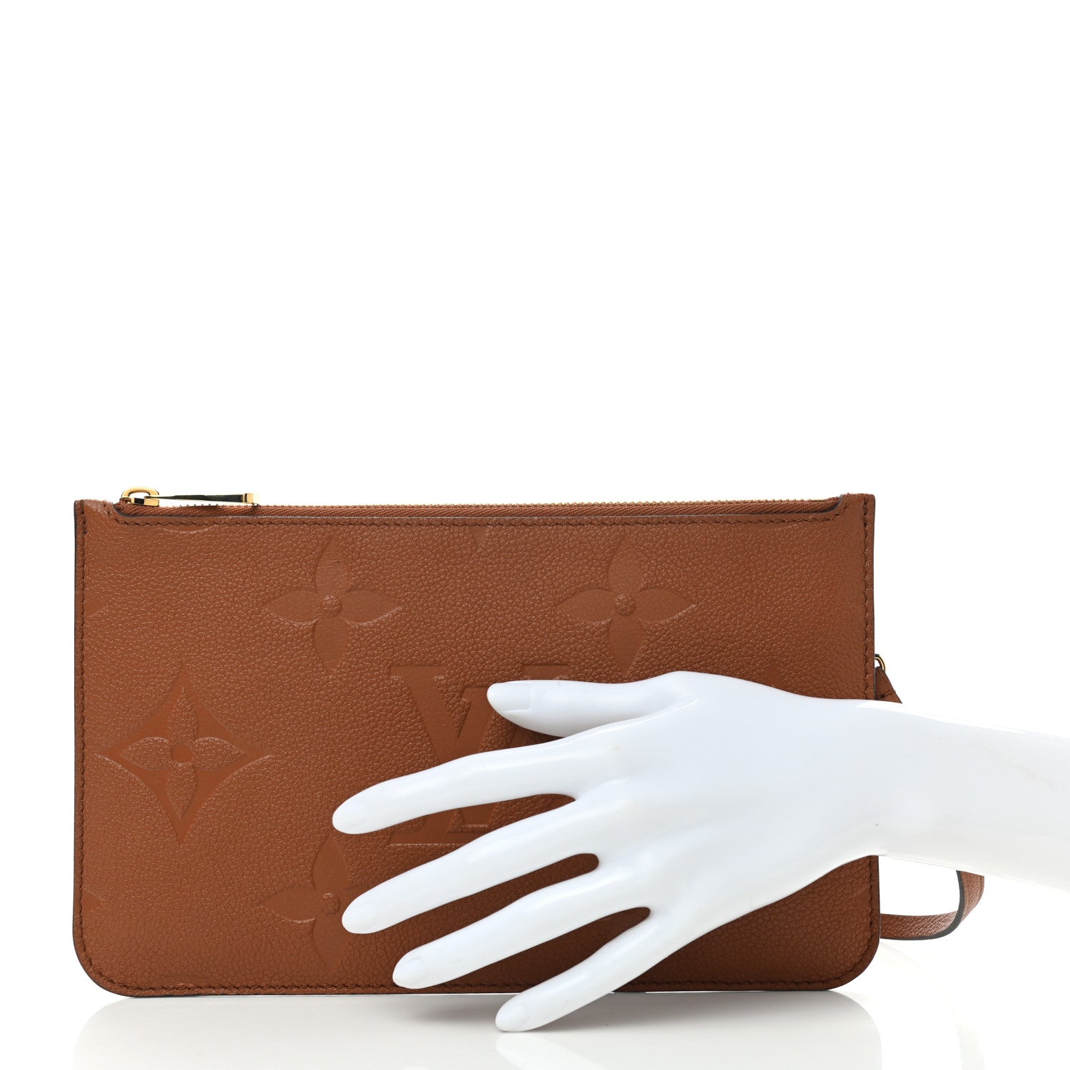 Louis Vuitton Empreinte Monogram Giant Neverfull MM Pochette Caramel 2 of 6