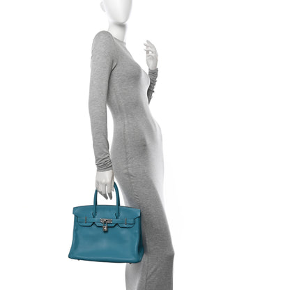 Hermes Chevre de Coromandel Birkin 30 Turquoise 2 of 12