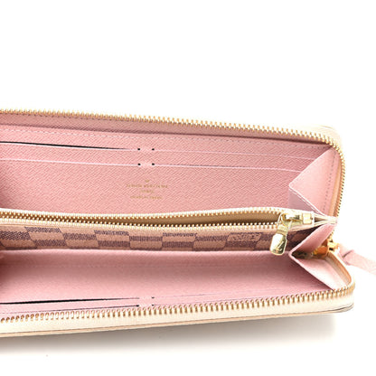 Louis Vuitton Damier Azur Clemence Wallet Rose Ballerine 5 of 8